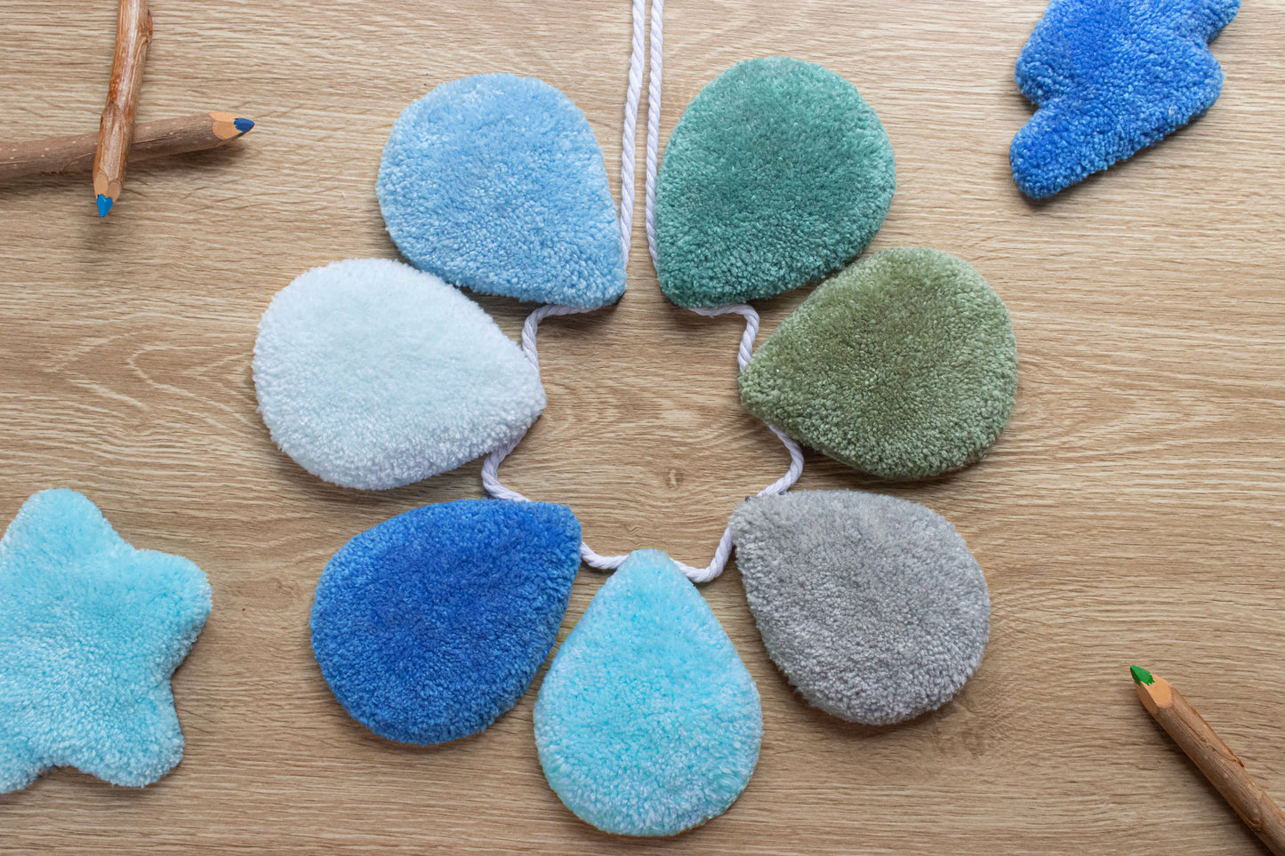NEW Blue Raindrop Garlands
