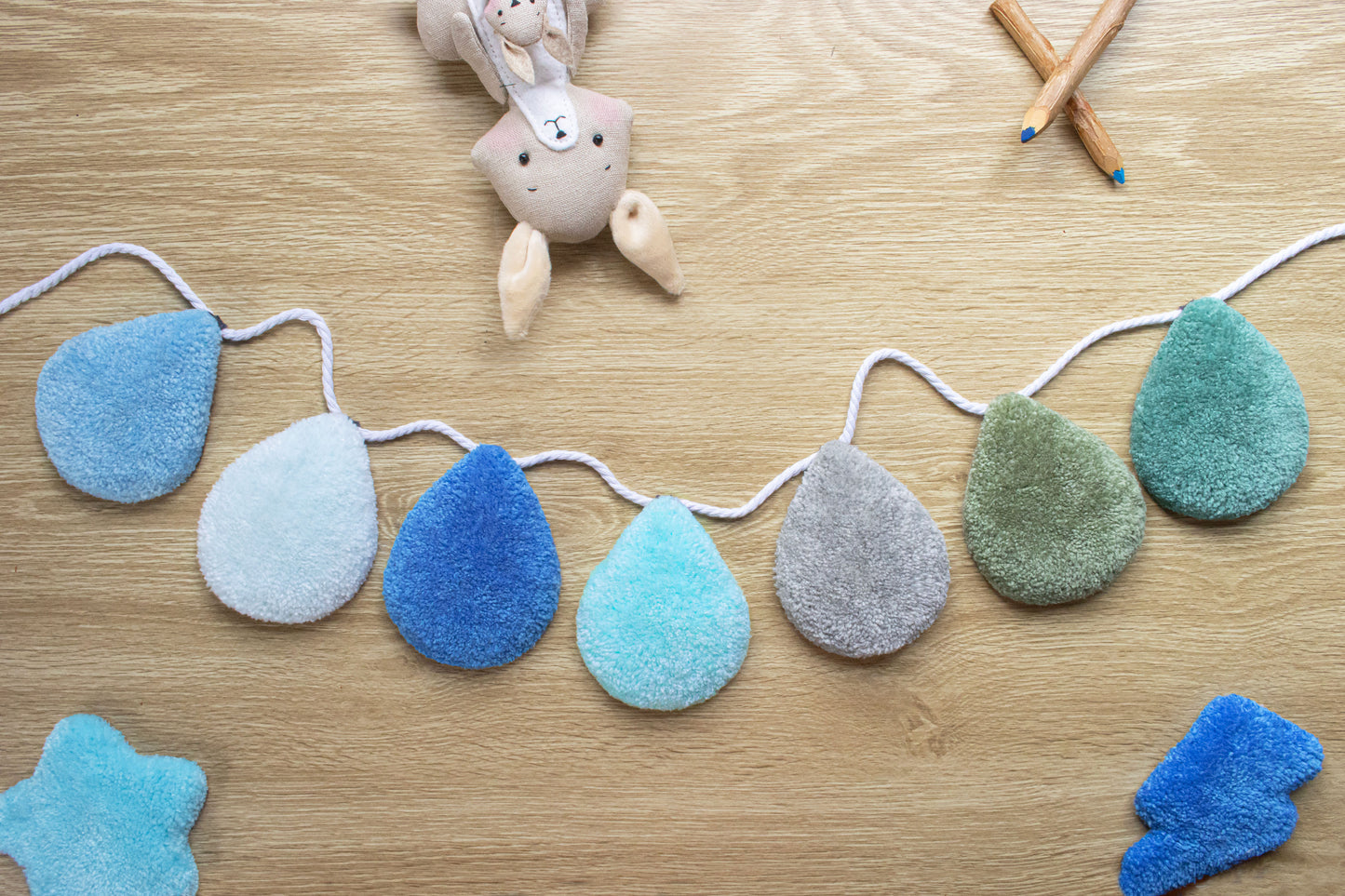 NEW Blue Raindrop Garlands