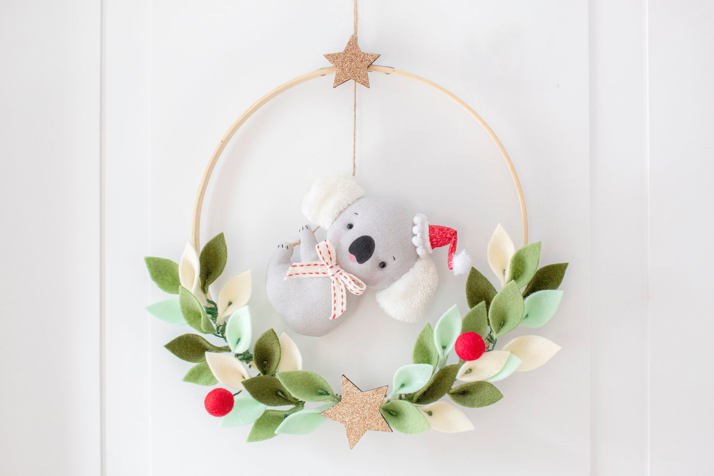 Australian Koala Christmas Door Wreath