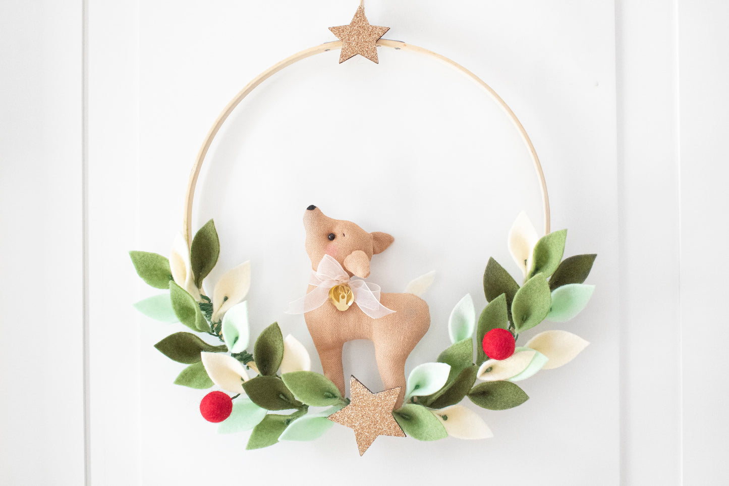 Christmas Deer Door Wreath