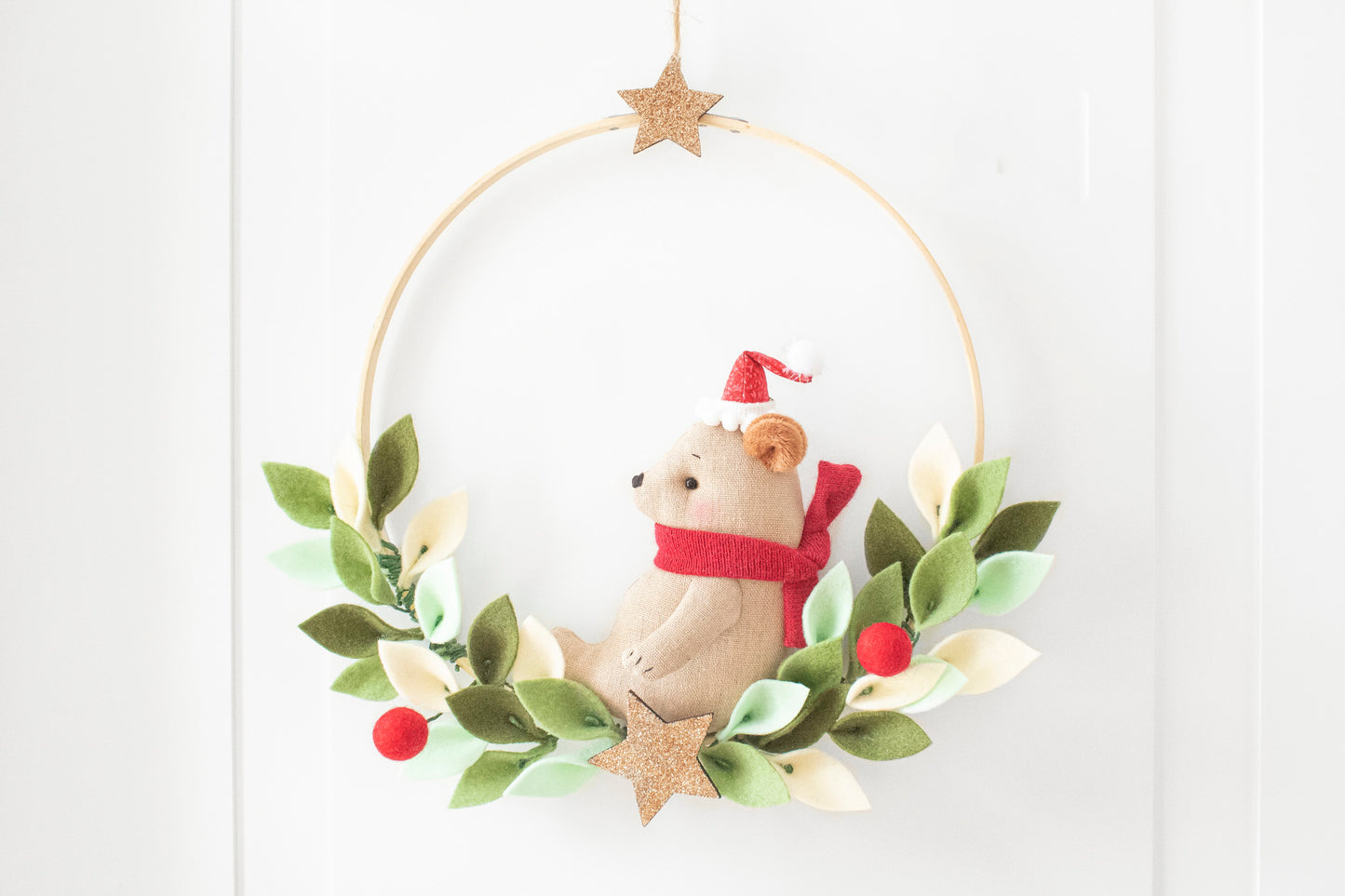 Christmas Grizzly / Polar Bear Door Wreath