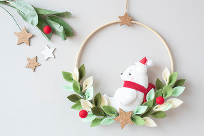 Christmas Grizzly / Polar Bear Door Wreath