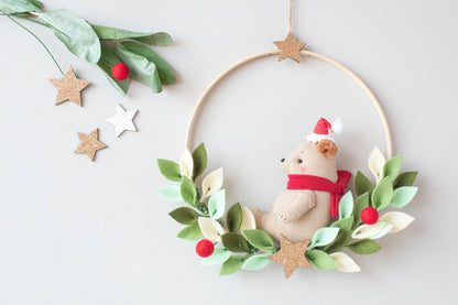 Christmas Grizzly / Polar Bear Door Wreath