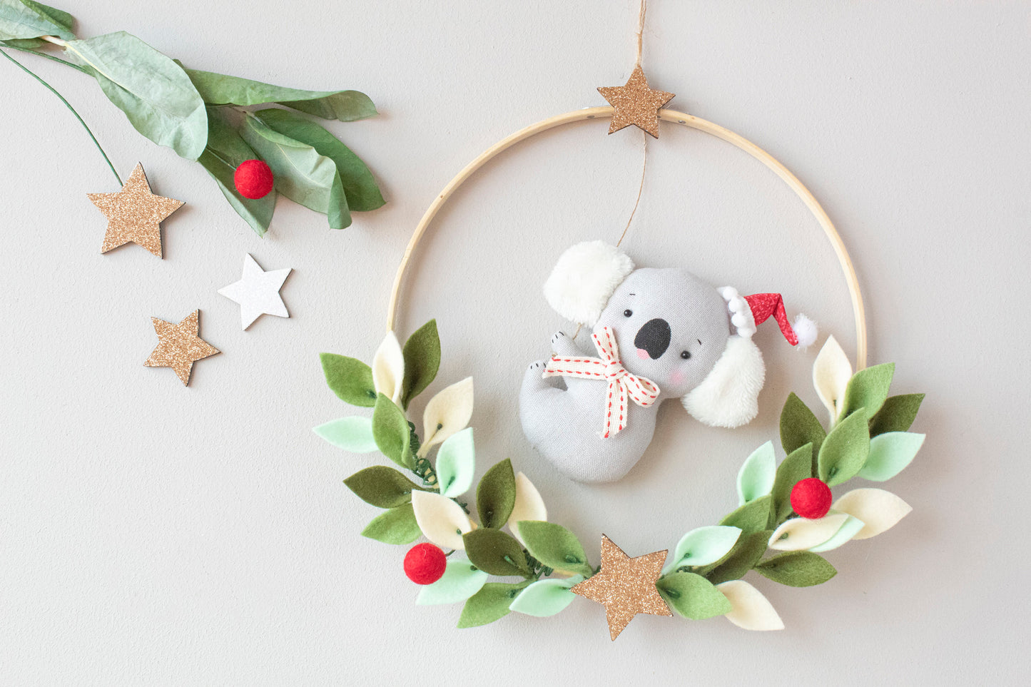 Australian Koala Christmas Door Wreath