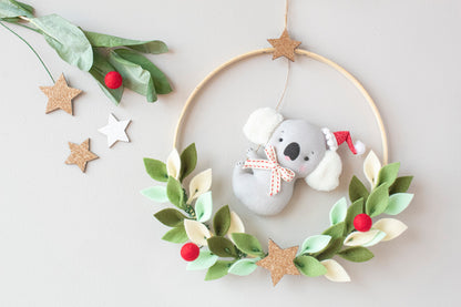 Australian Koala Christmas Door Wreath