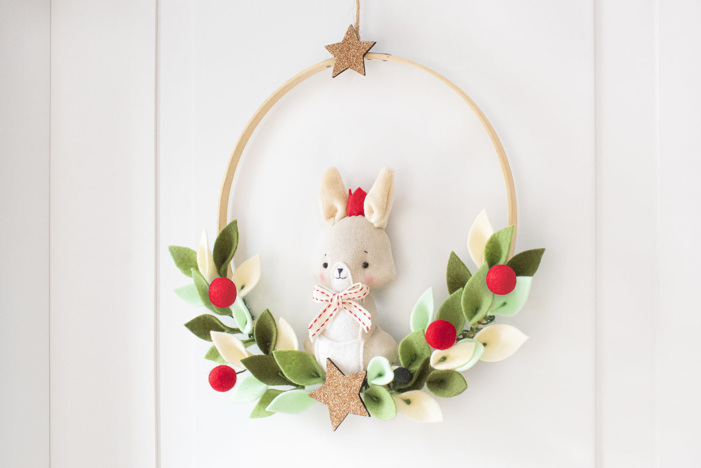 Australian Kangaroo Christmas Door Wreath