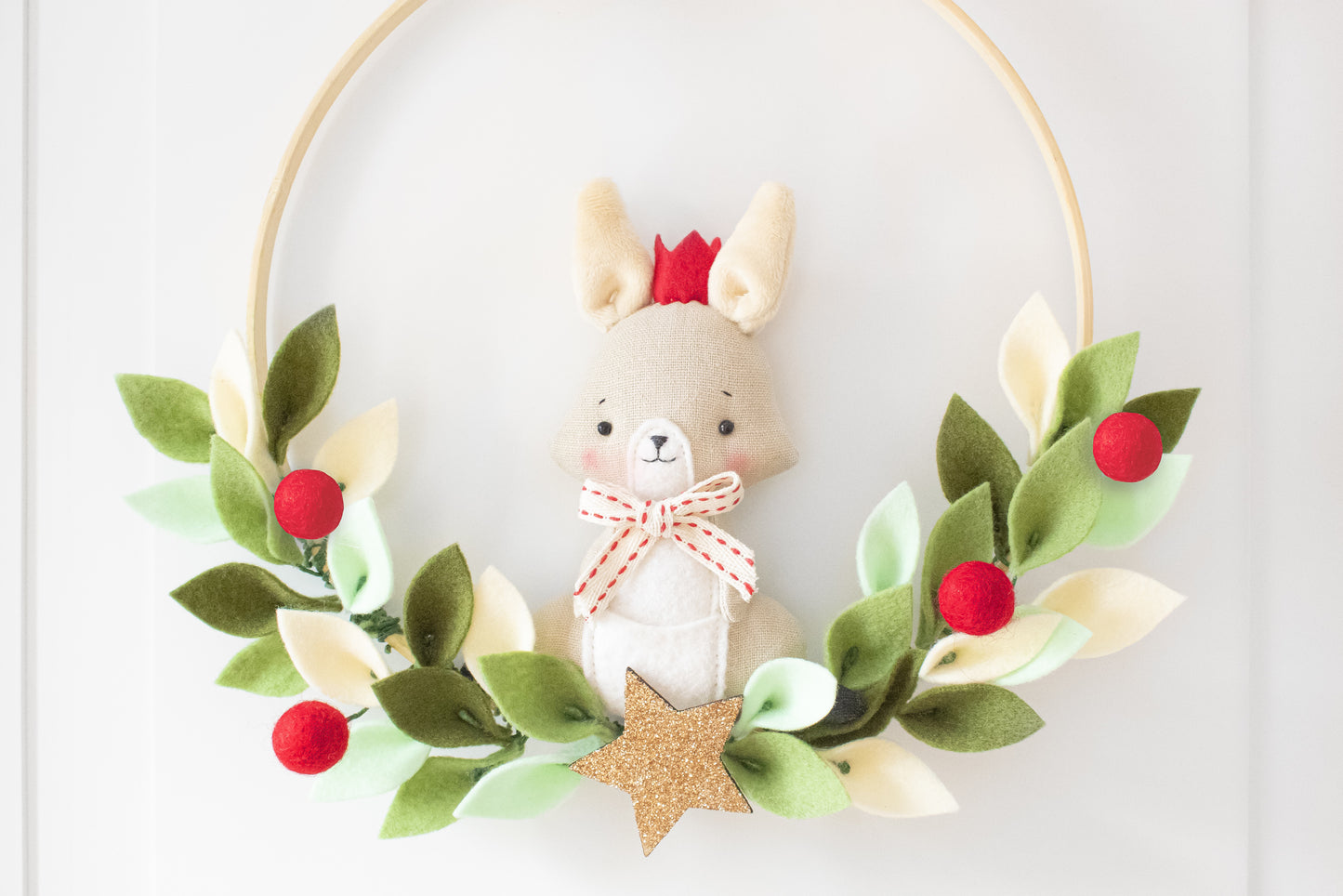 Australian Kangaroo Christmas Door Wreath