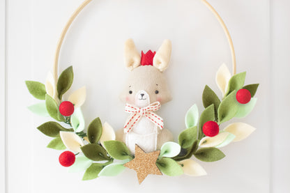 Australian Kangaroo Christmas Door Wreath