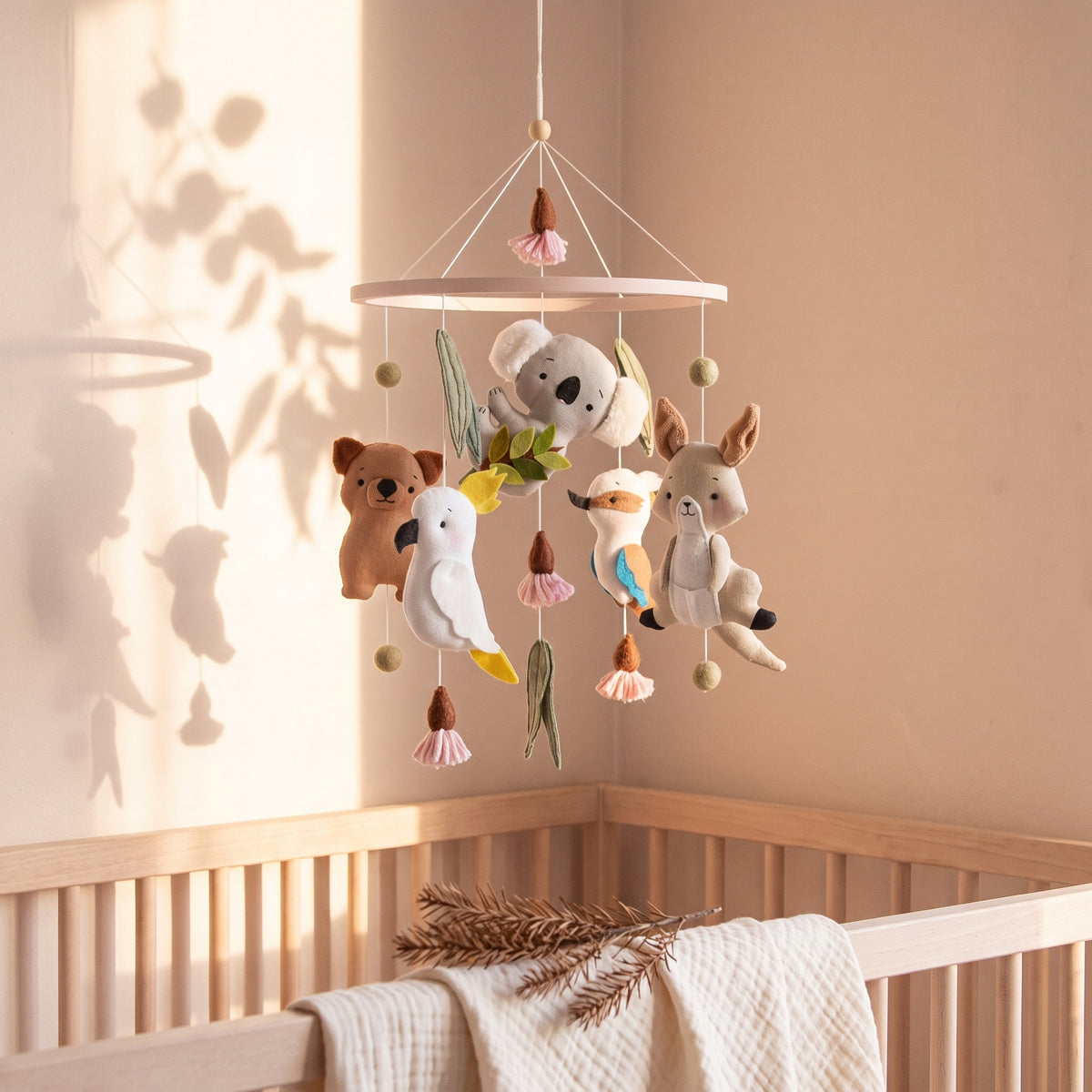 Baby Girl Cot Mobile – Bushland Blossoms