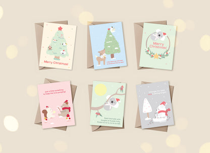 Set x 6 Christmas Greeting Cards