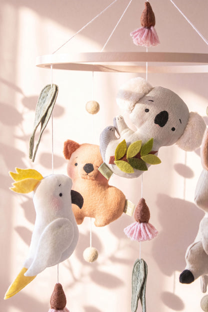 Baby Girl Cot Mobile – Bushland Blossoms