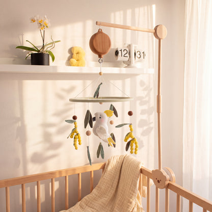 Baby Cot Mobile – Cockatoo Wattle Skies