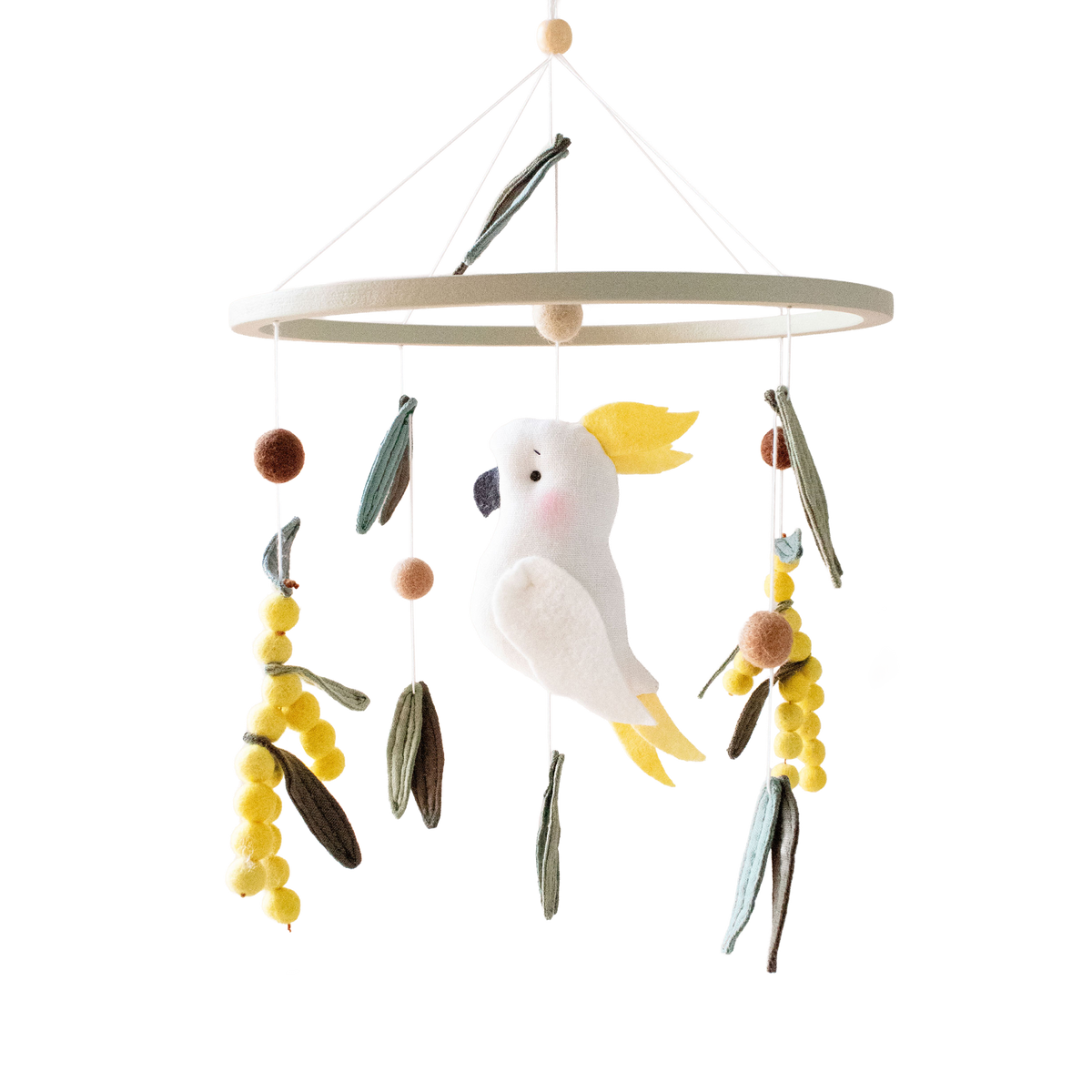 Baby Cot Mobile – Cockatoo Wattle Skies