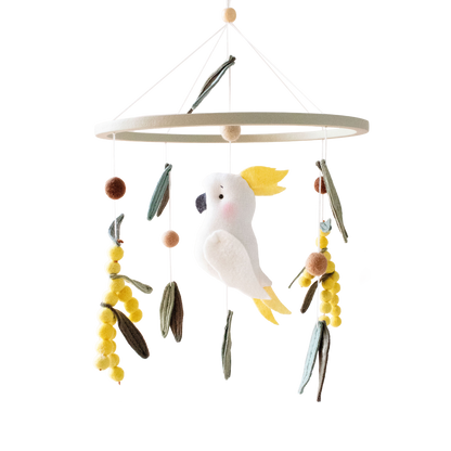 Baby Cot Mobile – Cockatoo Wattle Skies