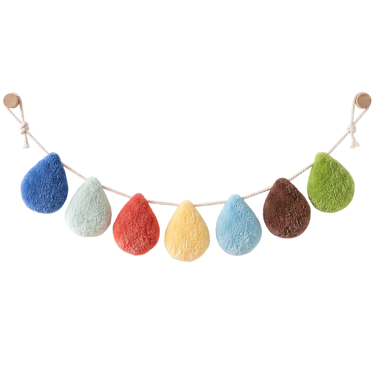 Custom Raindrop Nursery Garland –  Rainbow Showers
