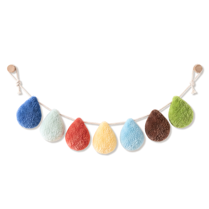 Custom Raindrop Nursery Garland –  Rainbow Showers