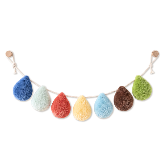 Custom Raindrop Nursery Garland –  Rainbow Showers