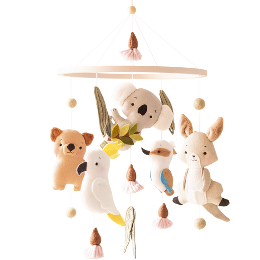 Baby Girl Cot Mobile – Bushland Blossoms