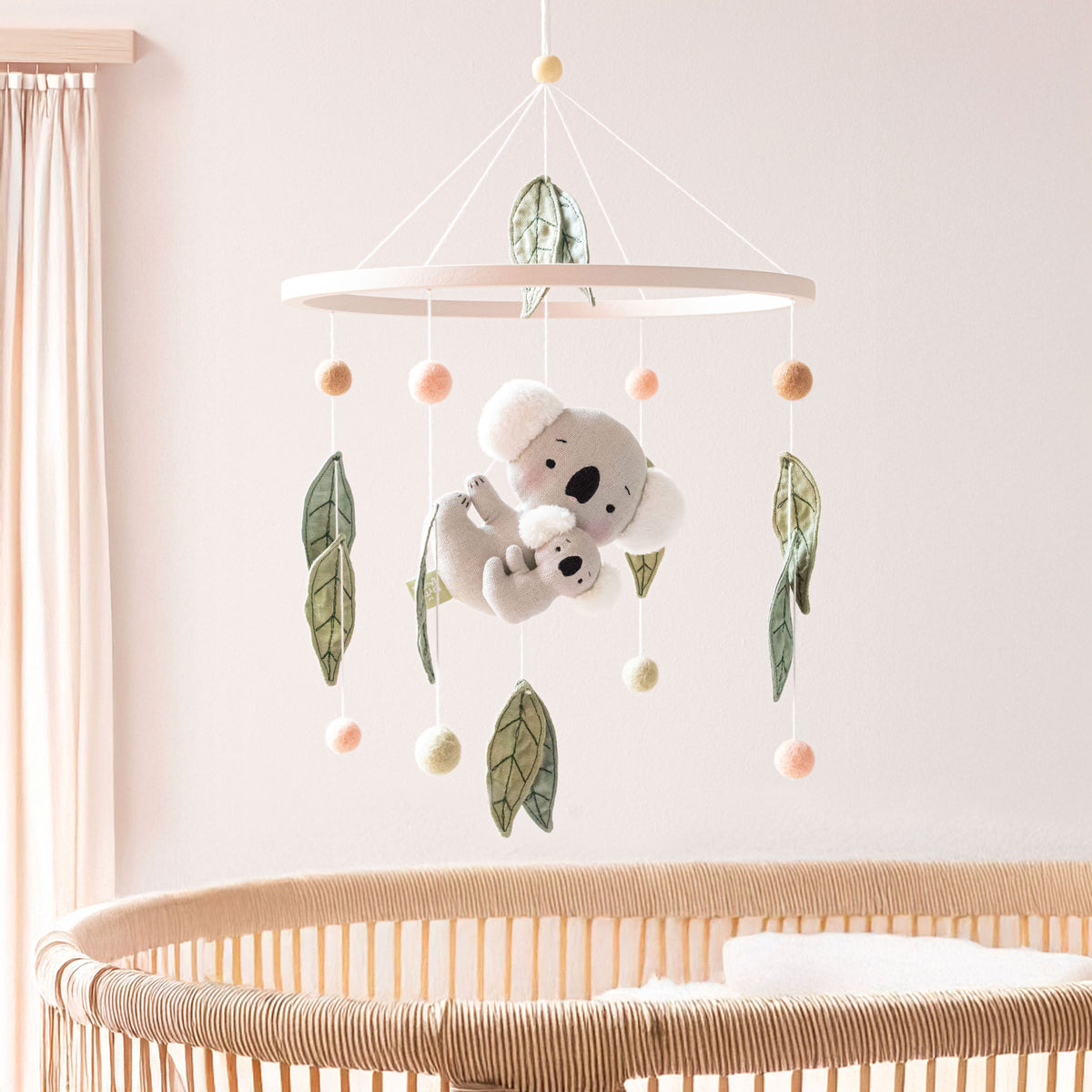 Baby Girl Cot Mobile - Koala Gumleaf Whispers