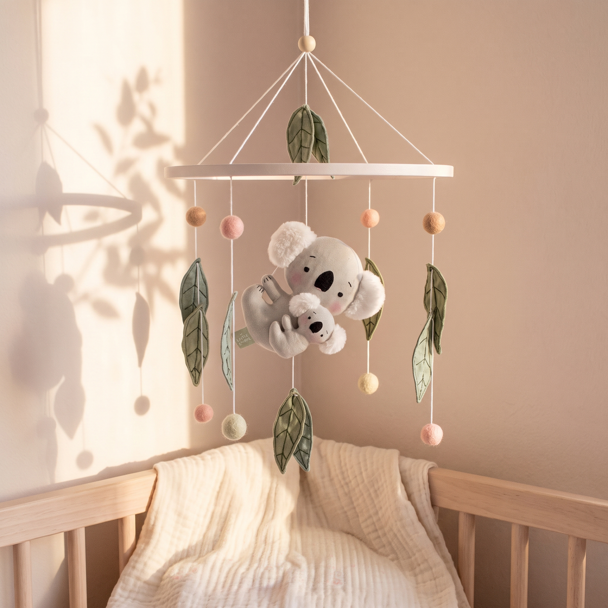 Baby Girl Cot Mobile – Koala Gumleaf Whispers