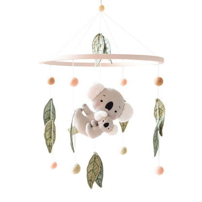 Baby Girl Cot Mobile – Koala Gumleaf Whispers