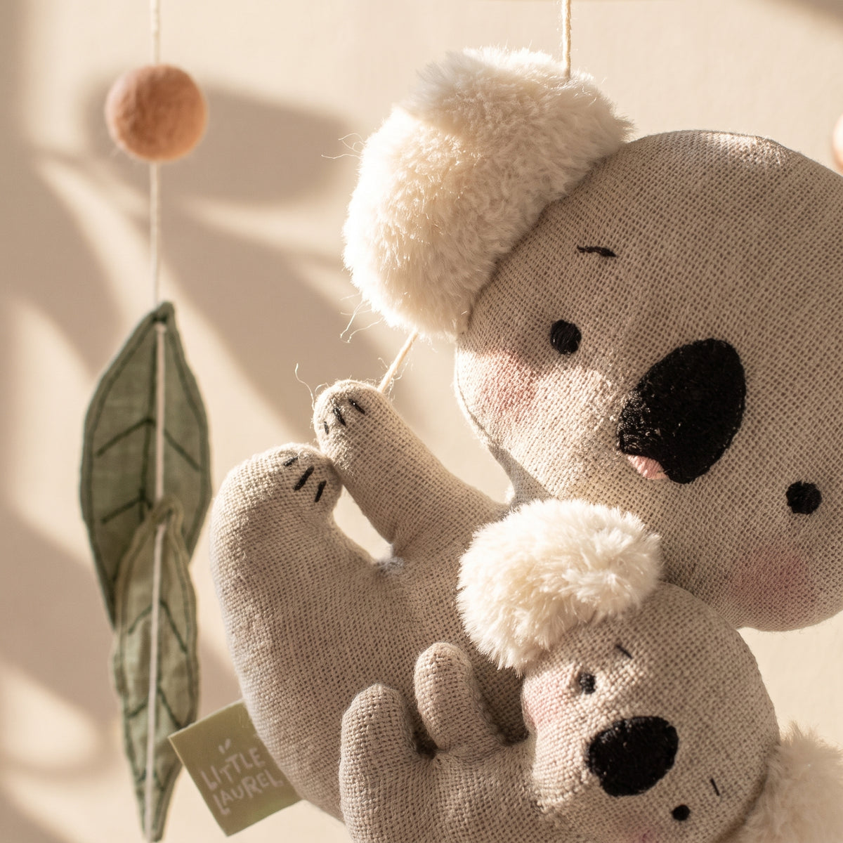 Baby Girl Cot Mobile – Koala Gumleaf Whispers