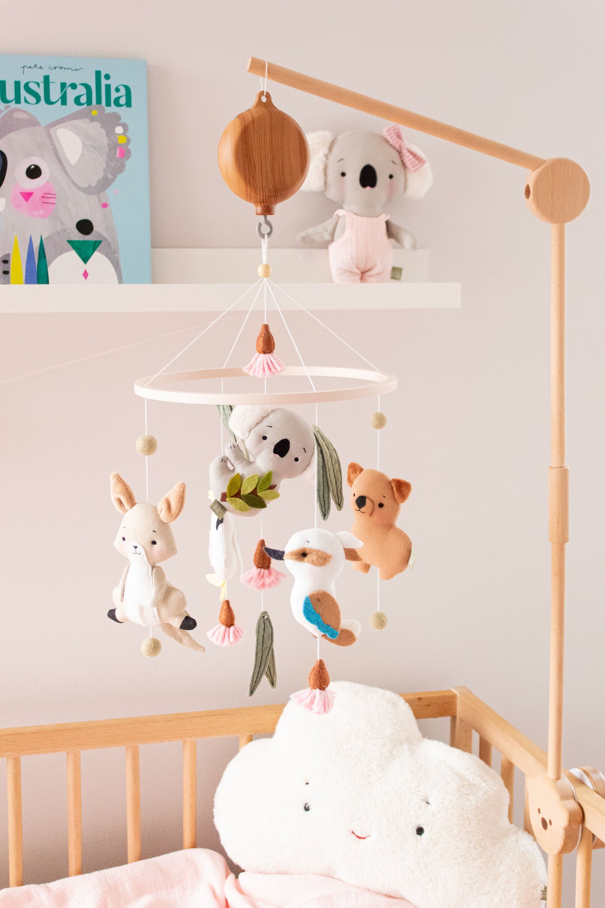 Baby Girl Cot Mobile – Bushland Blossoms