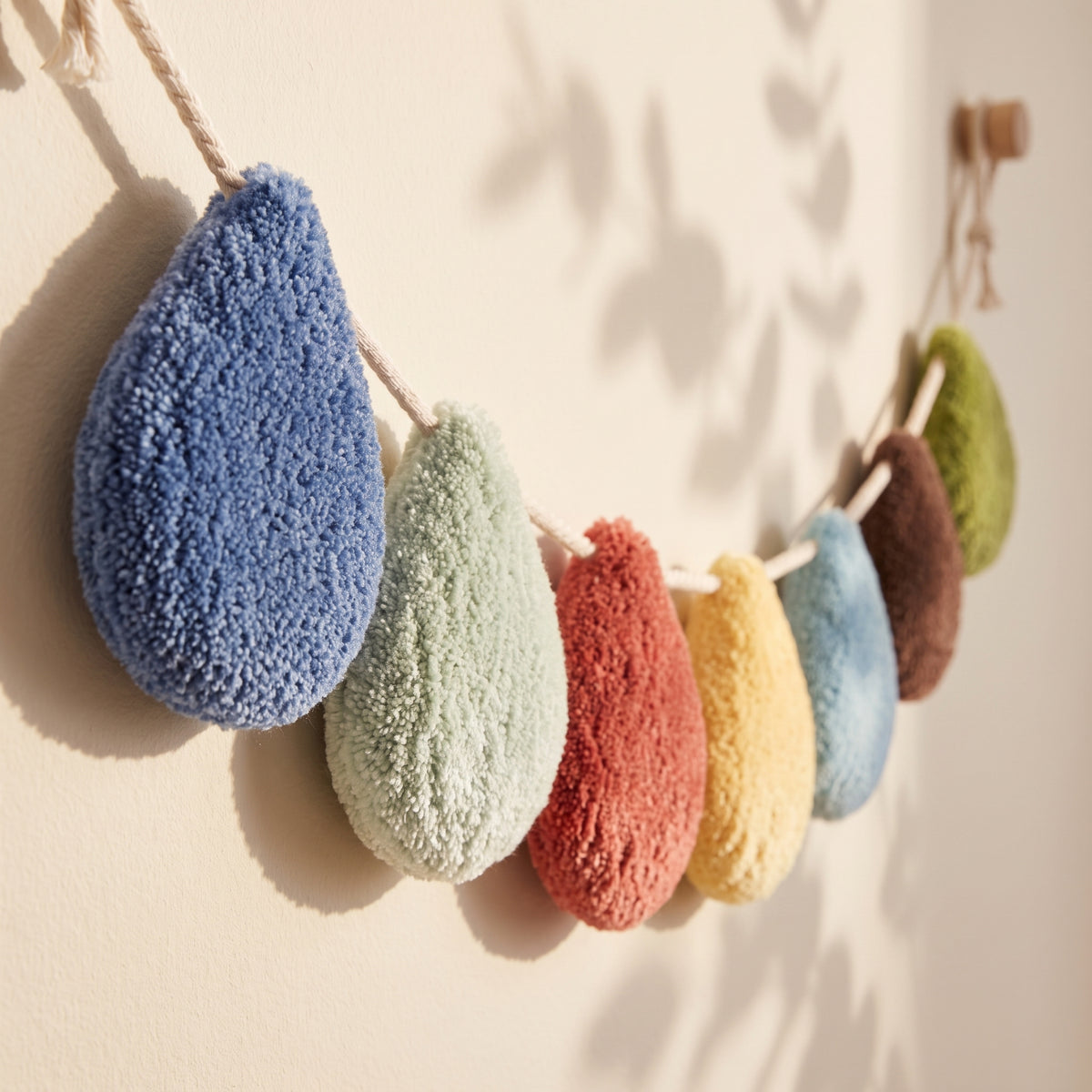 Custom Raindrop Nursery Garland –  Rainbow Showers