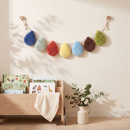 Custom Raindrop Nursery Garland –  Rainbow Showers