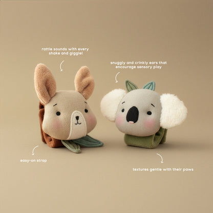 Baby Wrist Rattles Set – Cuddle Paws